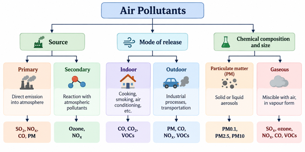 Air Pollutants Classification Infographic