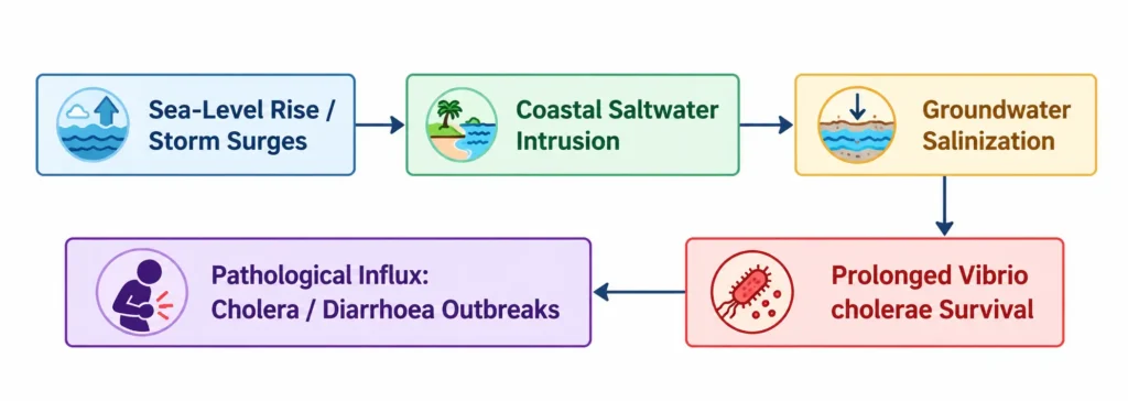 Coastal Salinization and Cholera Pathway