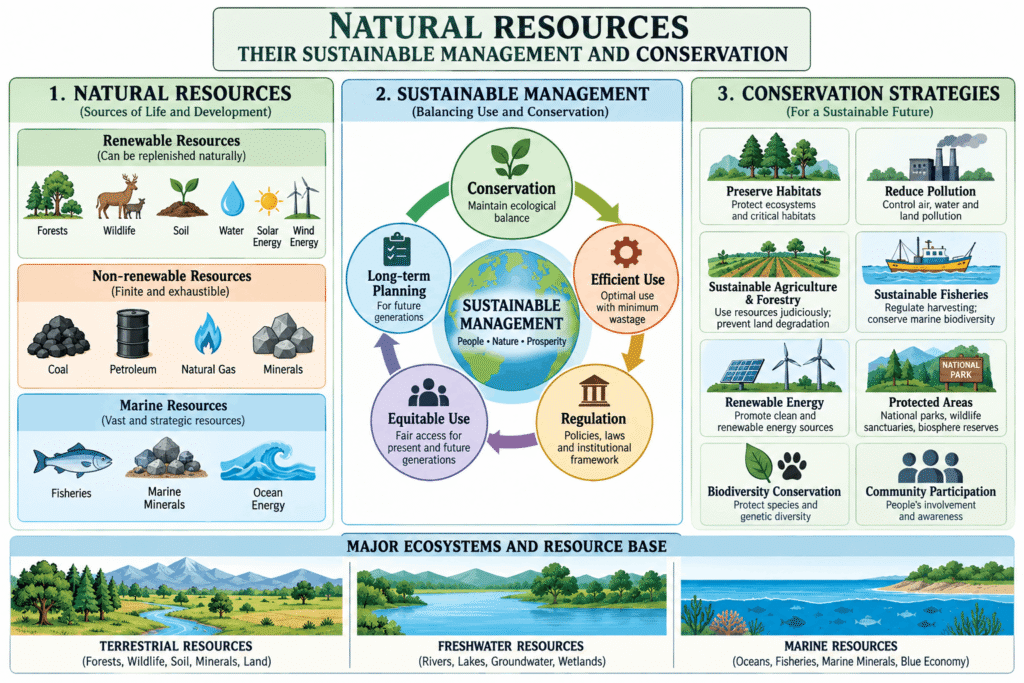 Natural resources, their sustainable management and conservation | UPSC Agriculture Optional