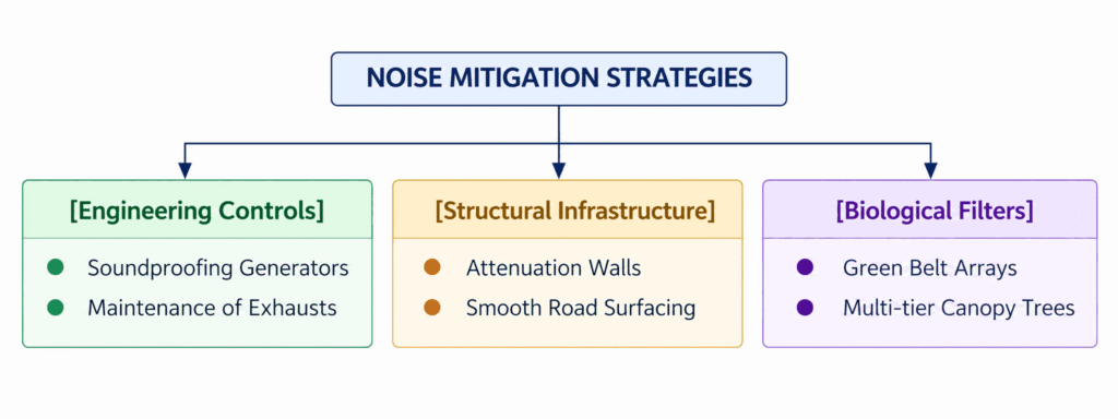 Noise Mitigation Strategies Diagram