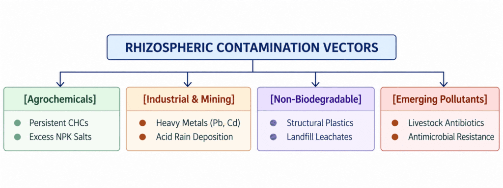 Rhizospheric Contamination Vectors Diagram