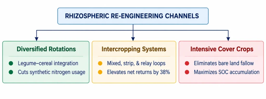Rhizospheric Re-Engineering Channels Infographic