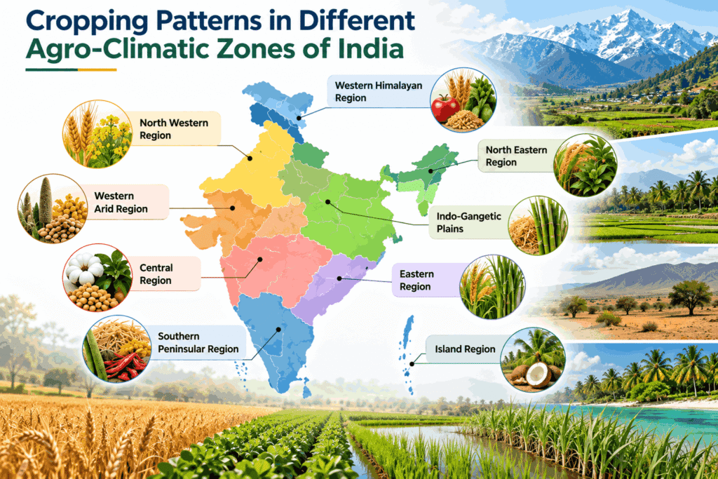 Cropping Patterns in Different Agro-Climatic Zones of India